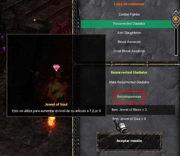 Recompensas visibles